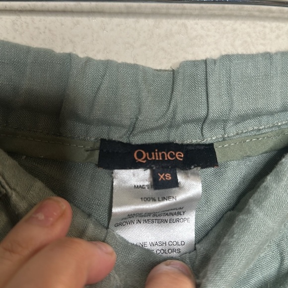 Quince 100% linen Pants Wide Leg Sage Size XS Minimalist Coastal - Picture 3 of 7